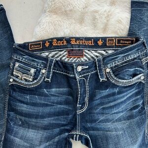 Rock Revival Aliana Women’s Dark Blue Straight Jeans